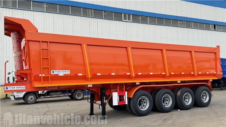 4 Axle 35CBM U Shape Dump Semi Trailer for Sale In Surinam