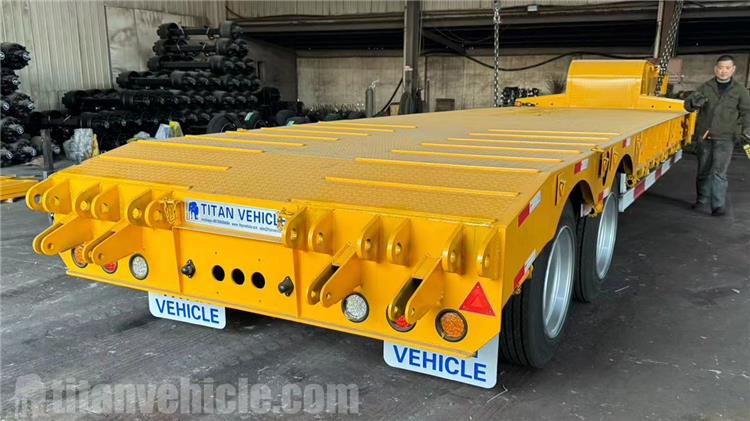 2 Axle 50 Ton Low Bed Truck Trailer for Sale In Angola