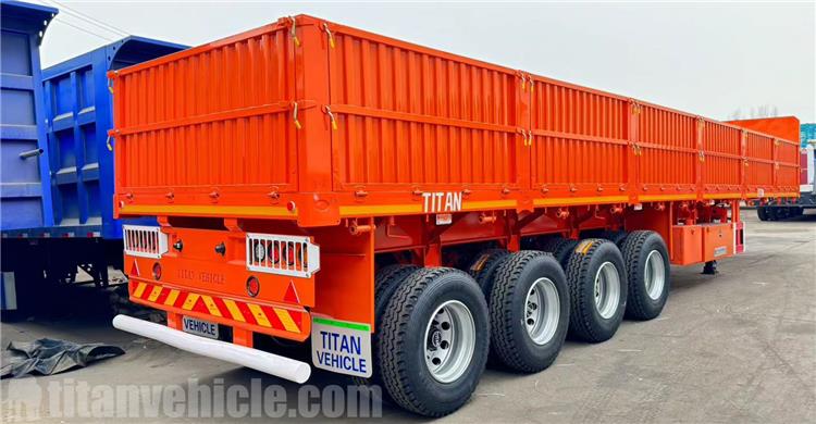 4 Axle 80 Ton Drop Side Wall Trailer for Sale In Zimbabwe