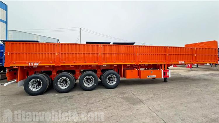 4 Axle 80 Ton Drop Side Wall Trailer for Sale In Zimbabwe