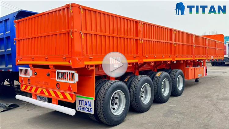 4 Axle 80 Ton Drop Side Wall Trailer for Sale In Zimbabwe