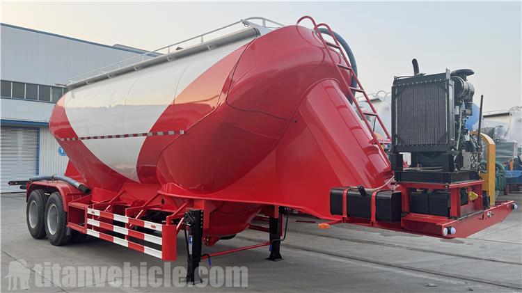 2 Axle 50 Ton Bulk Cement Tanker Trailer for Sale In Uruguay