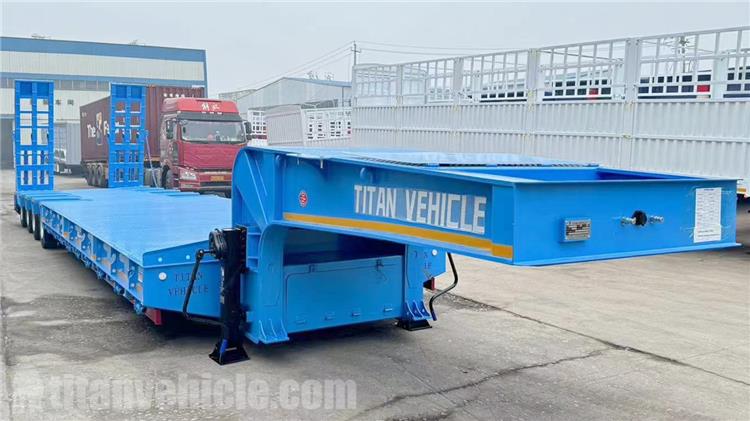 4 Axle 120 Ton Low Bed Truck Trailer for Sale In Congo