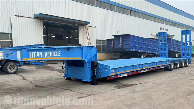 4 Axle 120 Ton Low Bed Truck Trailer for Sale In Congo