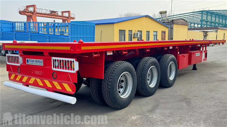 Tri Axle 12.5m Flatbed Trailer for Sale In Tanzania Dar Es Salaam