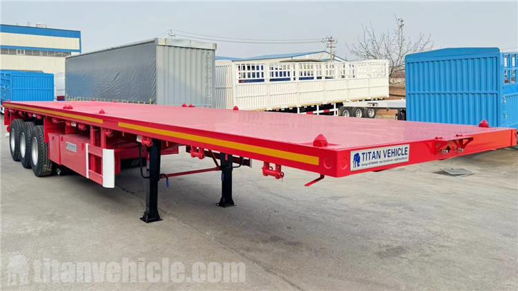 Tri Axle 12.5m Flatbed Trailer for Sale In Tanzania Dar Es Salaam