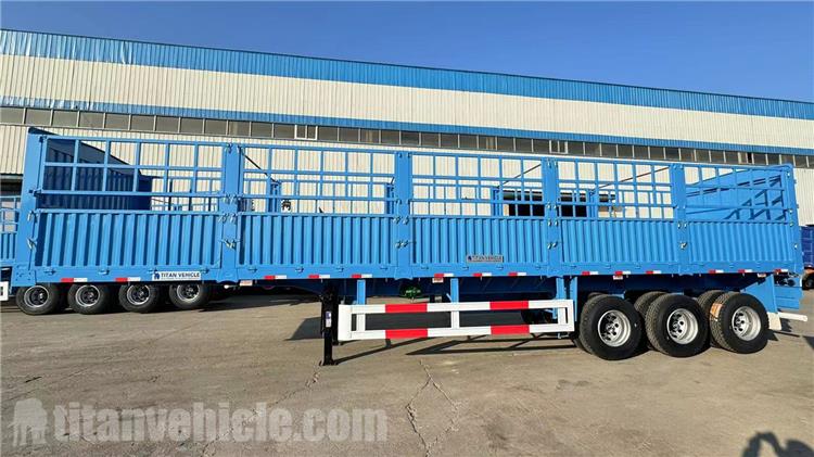 Tri Axle 80 Ton Fence Semi Trailer for Sale In Tanzania