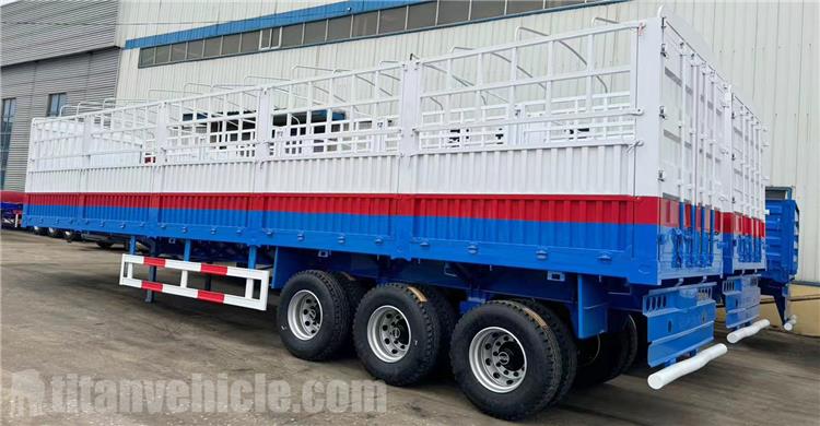 Tri Axle 60 Ton Fence Livestock Semi Trailer for Sale In Zimbabwe