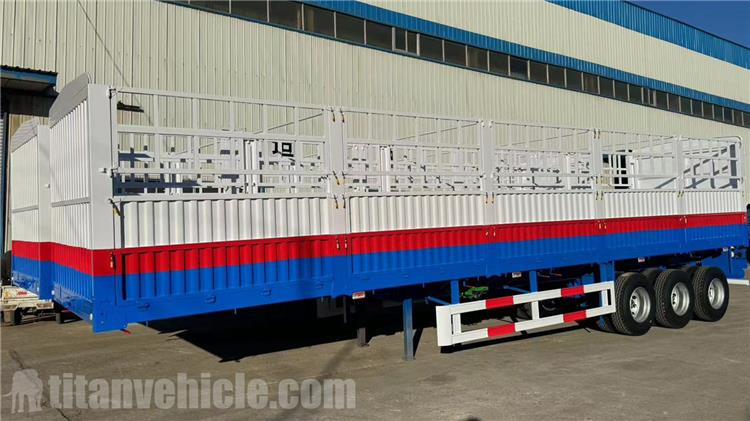 Tri Axle 60 Ton Fence Livestock Semi Trailer for Sale In Zimbabwe