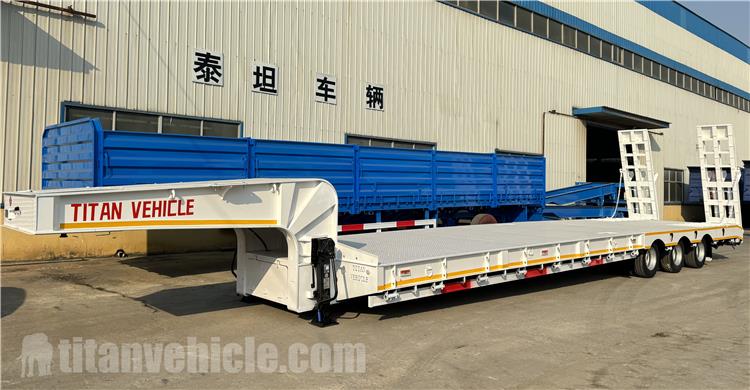 Tri Axle 80 Ton Low Bed Truck Trailer for Sale In Philippines