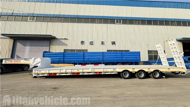 Tri Axle 80 Ton Low Bed Truck Trailer for Sale In Philippines