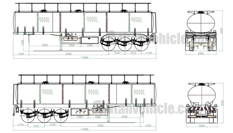 Tri Axel Trailer and Fuel Tankers of 27000 Liters for Sale In Ghana