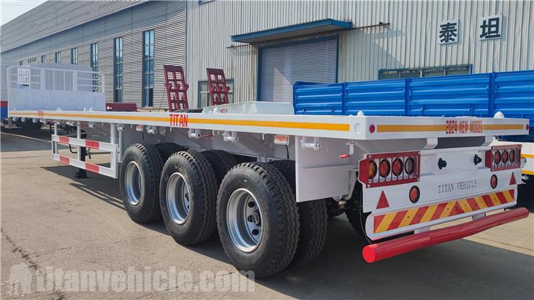 60 Ton Triple Axle Flatbed Trailer for Sale In Guyana