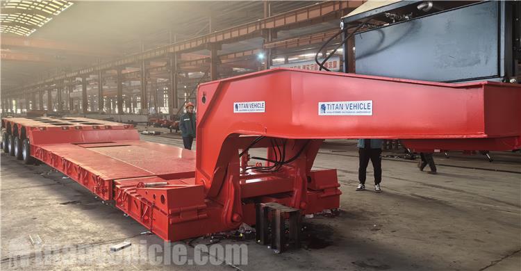80Ton Detachable Gooseneck Lowboy Trailer for Sale In Mexico