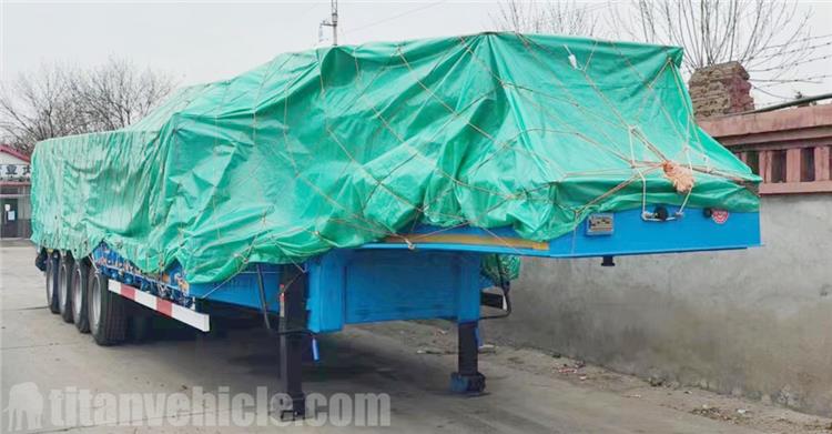 4 Axle 120 Ton Heavy Load Low Bed Truck Trailer for Sale In Benin