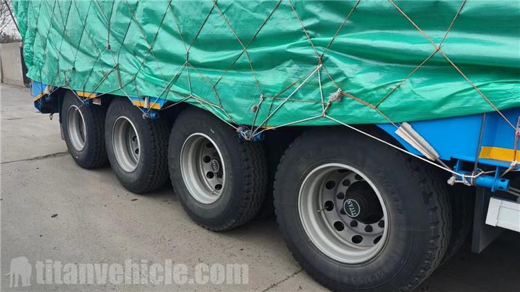 4 Axle 120 Ton Heavy Load Low Bed Truck Trailer for Sale In Benin