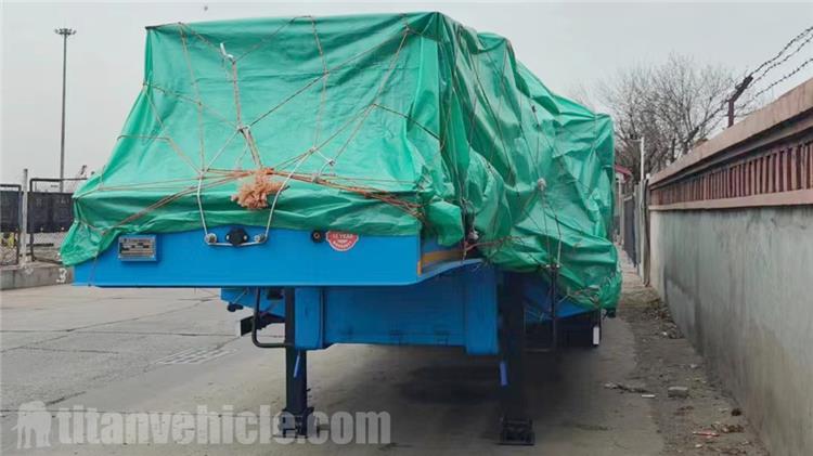 4 Axle 120 Ton Heavy Load Low Bed Truck Trailer for Sale In Benin