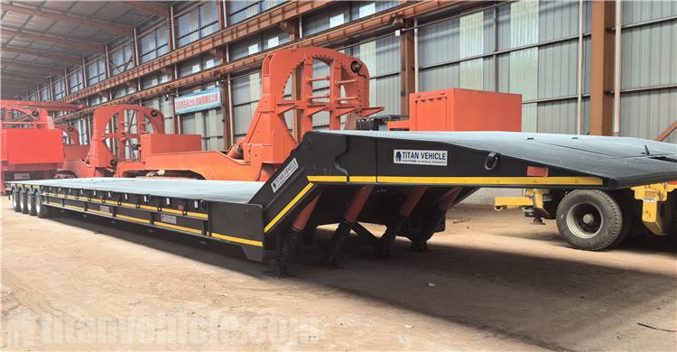 4 Axle 100 Ton Folding Neck Lowboy Trailer for Sale In Nigeria Lagos
