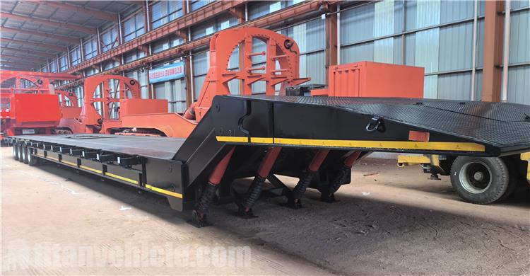 4 Axle 100 Ton Folding Neck Lowboy Trailer for Sale In Nigeria Lagos