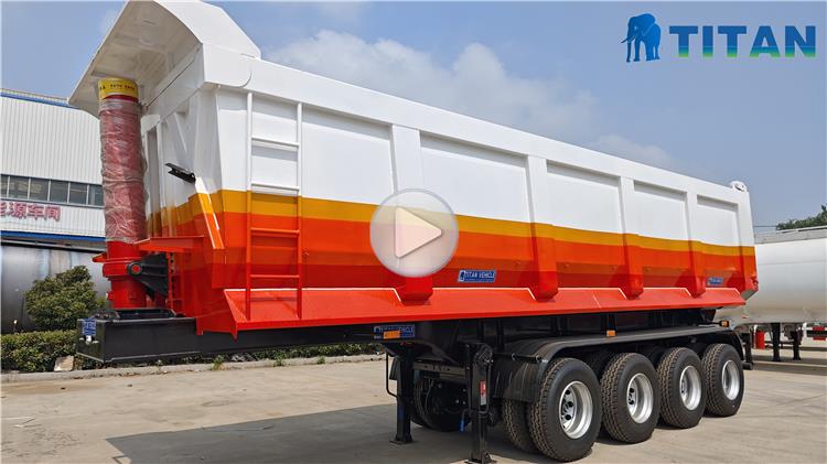 4 Axle 45CBM Semi Dump Trailer for Sale In Cameroon