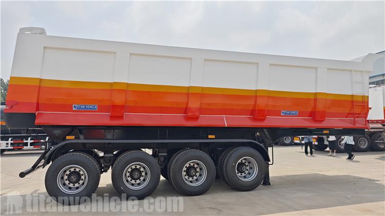 4 Axle 45CBM Semi Dump Trailer for Sale In Cameroon
