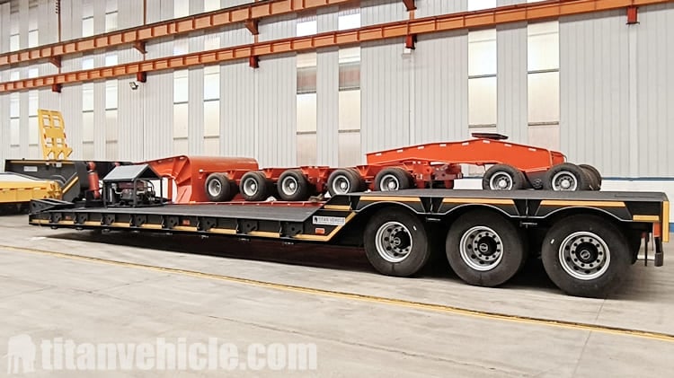 3 Axle 80 tons Gooseneck Lowboy Trailer for Sale in Philippines
