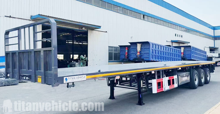 60 Tons 3 Axle Flatbed Container Trailer for Sale in Guyana