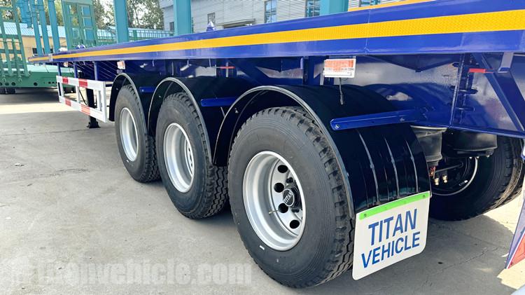TITAN Vehicle Tri Axle Flat Deck Trailer for Sale in Tanzania