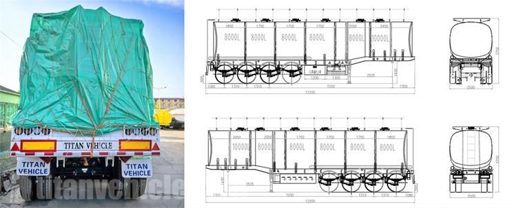 50000 Liters Fuel Tanker Trailer for Sale in Sierra Leone