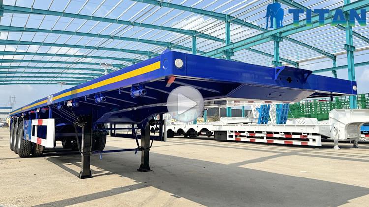 TITAN Vehicle Tri Axle Flat Deck Trailer for Sale in Tanzania
