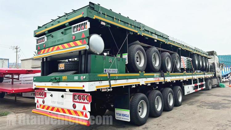 4 Axle 17M Fence Cargo Trailer for Sale in Guinea