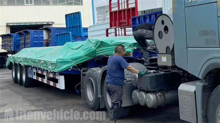 3 Axle 50 Ton Low Bed Truck Trailer Price for Sale In Kenya