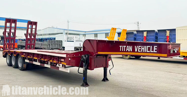 60 Ton 3 Axle Lowbed Trailer for Sale in Tanzania