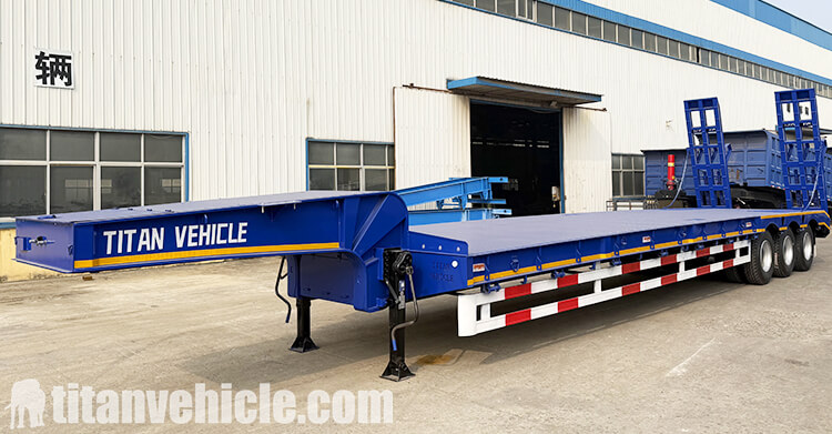 3 axle 60 ton lowbed trailer truck for sale in Cameroon