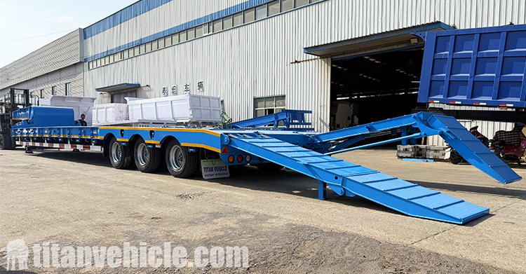 3 Axle Lowbed Semi Trailer for Sale in Tanzania