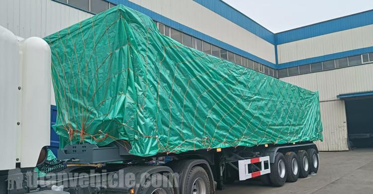 4 Axle 80 Ton Semi Dump Trailer Ready Ship to Kazakhstan