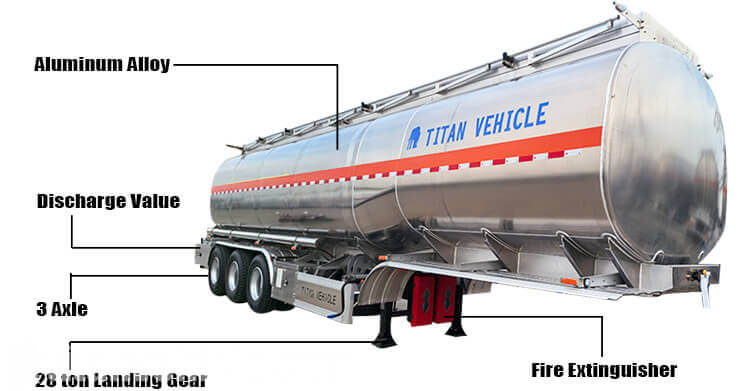 3 Axle Aluminum Tanker Trailer for Sale in Mali