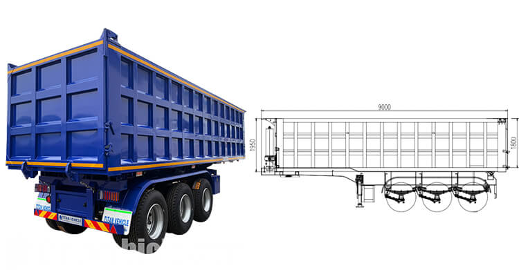 3 Axle Dump Semi Trailer for Sale in Jamaica
