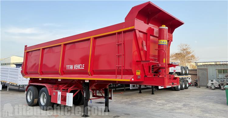 2 Axle Dump Semi Trailer with Bogies Suspension for Sale In Zambia