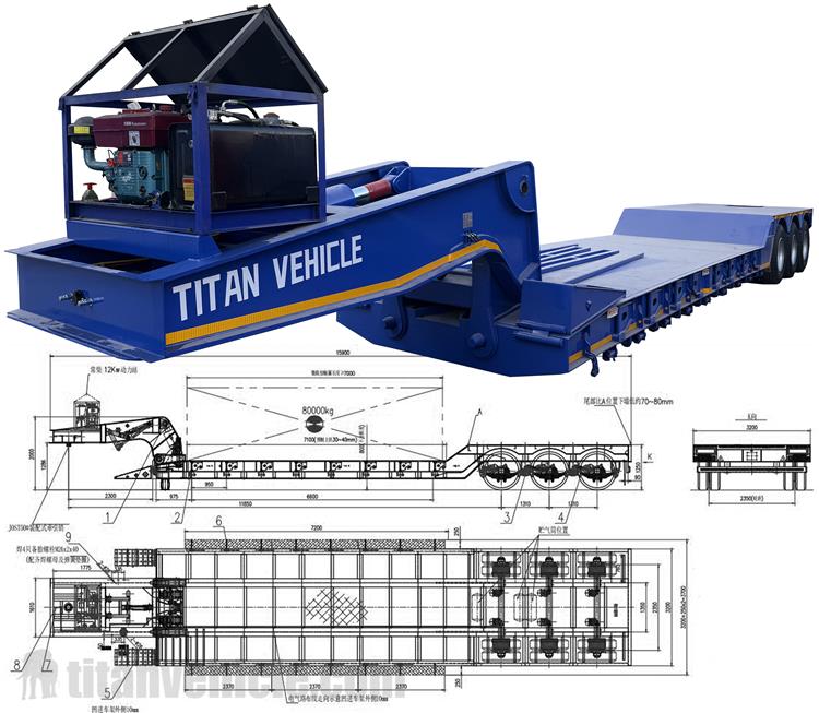 60 Ton Detachable Gooseneck Trailer for Sale In Nigeria Lagos