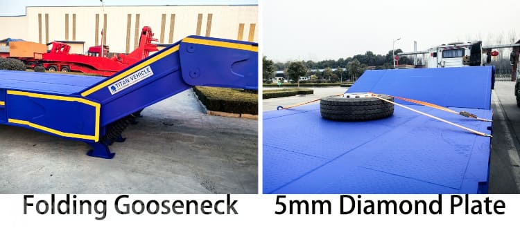 2 Line 4 Axle Folding Gooseneck Trailer will be Exported to Jamaica 