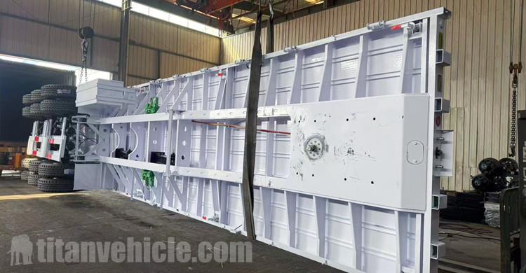 40FT Container Flatbed Trailer with Front Board Ready Ship to Liberia
