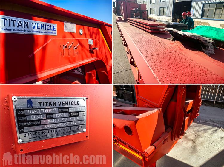 4 Axle 120 Ton Detachable Gooseneck Lowboy Trailer for Sale In Guam