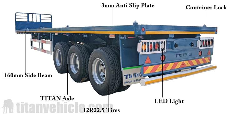 3 Axle Flat Deck Trailer and 60 Ton Low Bed Trailer for Sale In Liberia