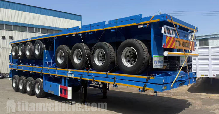 4 Axle Semi Truck Flatbed Trailer for Sale in Uganda