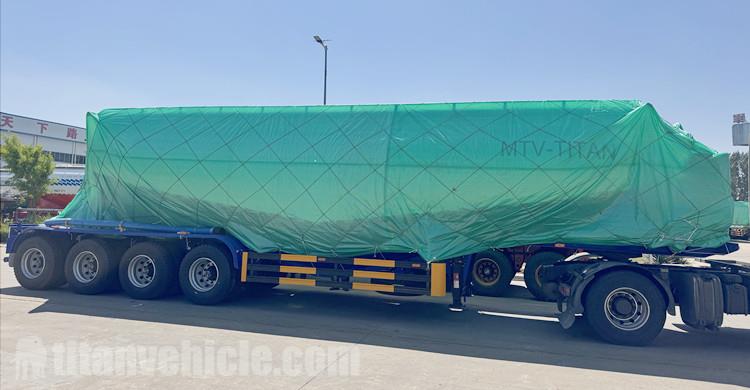 4 Axle Cement Tanker Silo Trailer will be sent to Jamaica