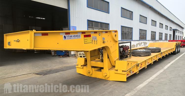 3 Axle 80 Ton RNG Lowboy Trailer for Sale in Indonesia