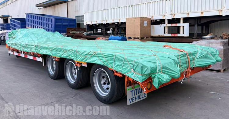 3 Axle Lowbed Trailer Truck Ready Ship to Congo