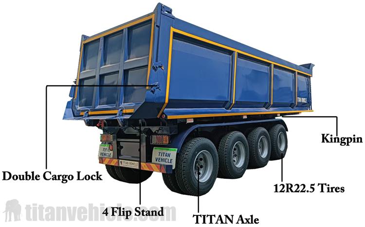 40CBM Dump Trailer for Sale In Angola