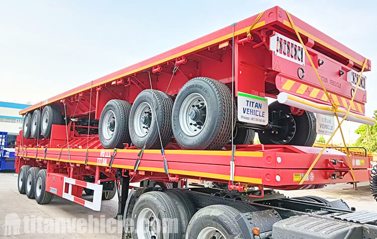 3 Axle 40 Ft Flatbed Semi Trailer for Sale Price in Tanzania